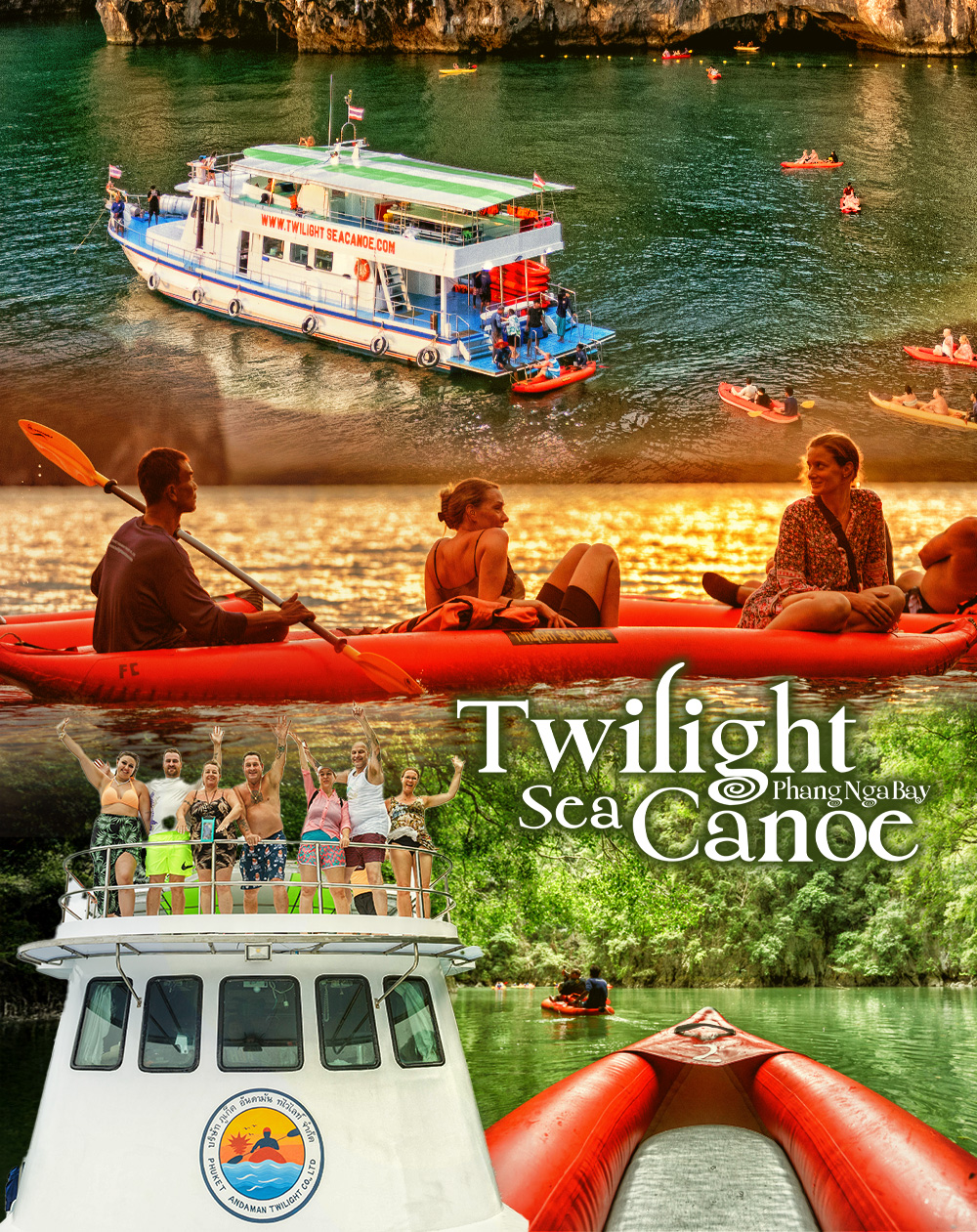Twilight Sea Canoe experience in Phang Nga Bay